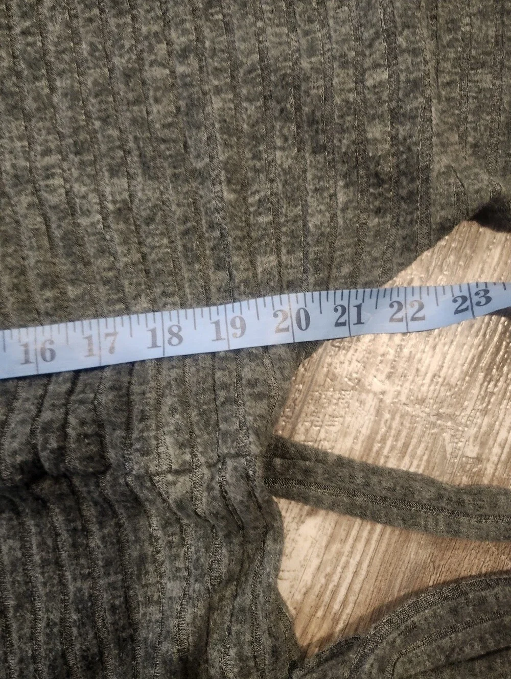 SHEIN Heathered Green Ribbed Knit Wrap Sweater Dress | Balloon Sleeve Tie Waist